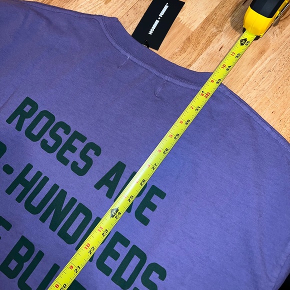 NEW Men’s Homme + Femme Roses Heavyweight Tee T-Shirt 3XL XXXL NWT *Made in USA* - Picture 8 of 10